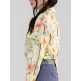 Dapplebay Vintage Floral Breezy Button Up Top - Tan - Breeches.com - Equiluxe Tack