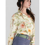Dapplebay Vintage Floral Breezy Button Up Top - Tan - Breeches.com - Equiluxe Tack