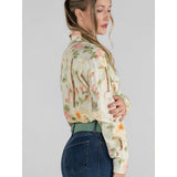 Dapplebay Vintage Floral Breezy Button Up Top - Tan - Breeches.com - Equiluxe Tack
