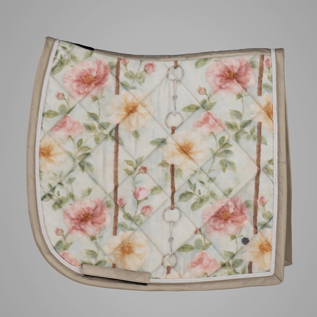 Dapplebay Vintage Floral Dressage Saddle Pad - Breeches.com - Equiluxe Tack