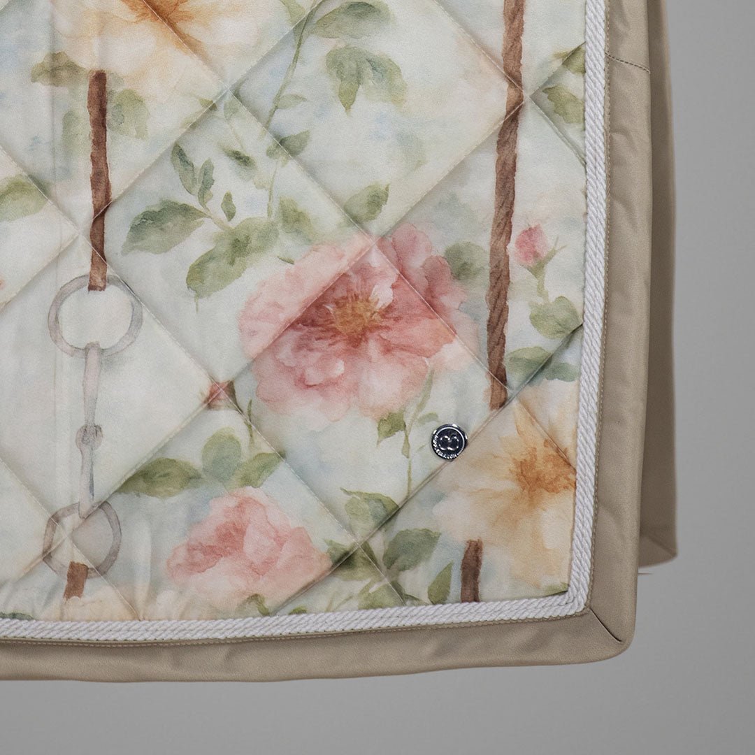 Dapplebay Vintage Floral Dressage Saddle Pad - Breeches.com - Equiluxe Tack