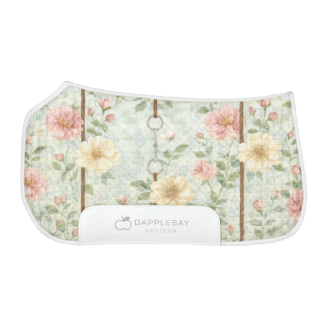Dapplebay Vintage Floral Western Saddle Pad - Breeches.com - Equiluxe Tack
