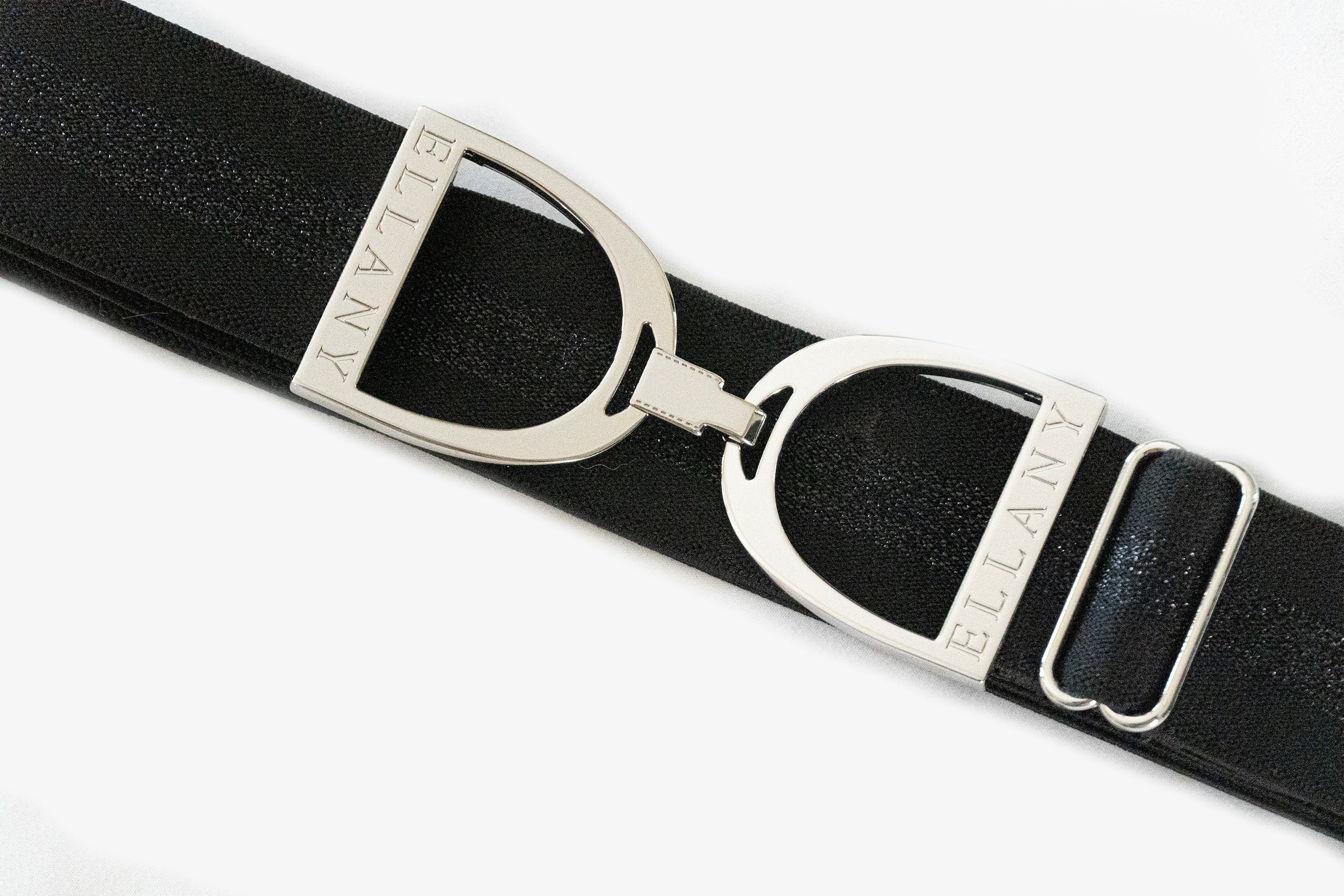 Dark Horse - 1.5" Silver Stirrup Elastic Belt - Ellany Equestrian - Equiluxe Tack