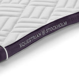 Equestrian Stockholm Jump Saddle Pad Modern White Dark Violet