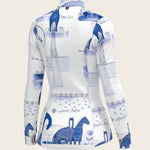 Daydreaming Horses in Blue Quarter Zip Sun Shirt - Espoir Equestrian - Equiluxe Tack