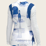 Daydreaming Horses in Blue Slim Fit Long Sleeve Show Shirt - Espoir Equestrian - Equiluxe Tack