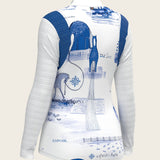 Daydreaming Horses in Blue Slim Fit Long Sleeve Show Shirt - Espoir Equestrian - Equiluxe Tack