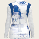 Daydreaming Horses in Blue Slim Fit Long Sleeve Show Shirt - Espoir Equestrian - Equiluxe Tack