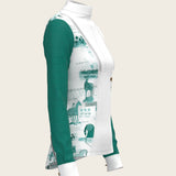 Daydreaming Horses in Green Short Pleated Long Sleeve Show Shirt - Espoir Equestrian - Equiluxe Tack