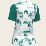 Daydreaming Horses in Green Short Pleated Short Sleeve Show Shirt - Espoir Equestrian - Equiluxe Tack