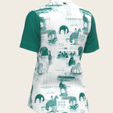 Daydreaming Horses in Green Short Pleated Short Sleeve Show Shirt - Espoir Equestrian - Equiluxe Tack