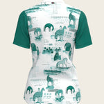 Daydreaming Horses in Green Short Pleated Short Sleeve Show Shirt - Espoir Equestrian - Equiluxe Tack