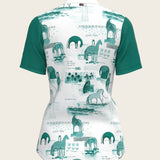 Daydreaming Horses in Green Short Pleated Short Sleeve Show Shirt - Espoir Equestrian - Equiluxe Tack