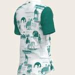 Daydreaming Horses in Green Short Pleated Short Sleeve Show Shirt - Espoir Equestrian - Equiluxe Tack