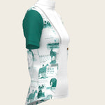 Daydreaming Horses in Green Short Pleated Short Sleeve Show Shirt - Espoir Equestrian - Equiluxe Tack