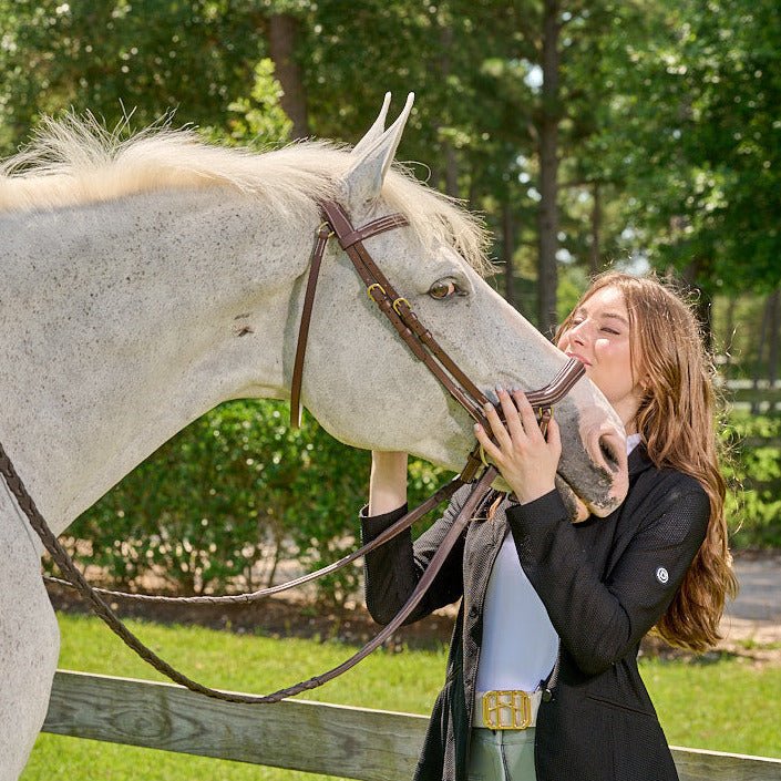 Deauville - Brown Leather Anatomical Jumper Bridle - Halter Ego® - Equiluxe Tack