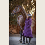 Deep Purple Duck Down Riding Coat with velvet collar - Dressage Queen Dream - Equiluxe Tack