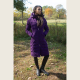 Deep Purple Duck Down Riding Coat with velvet collar - Dressage Queen Dream - Equiluxe Tack