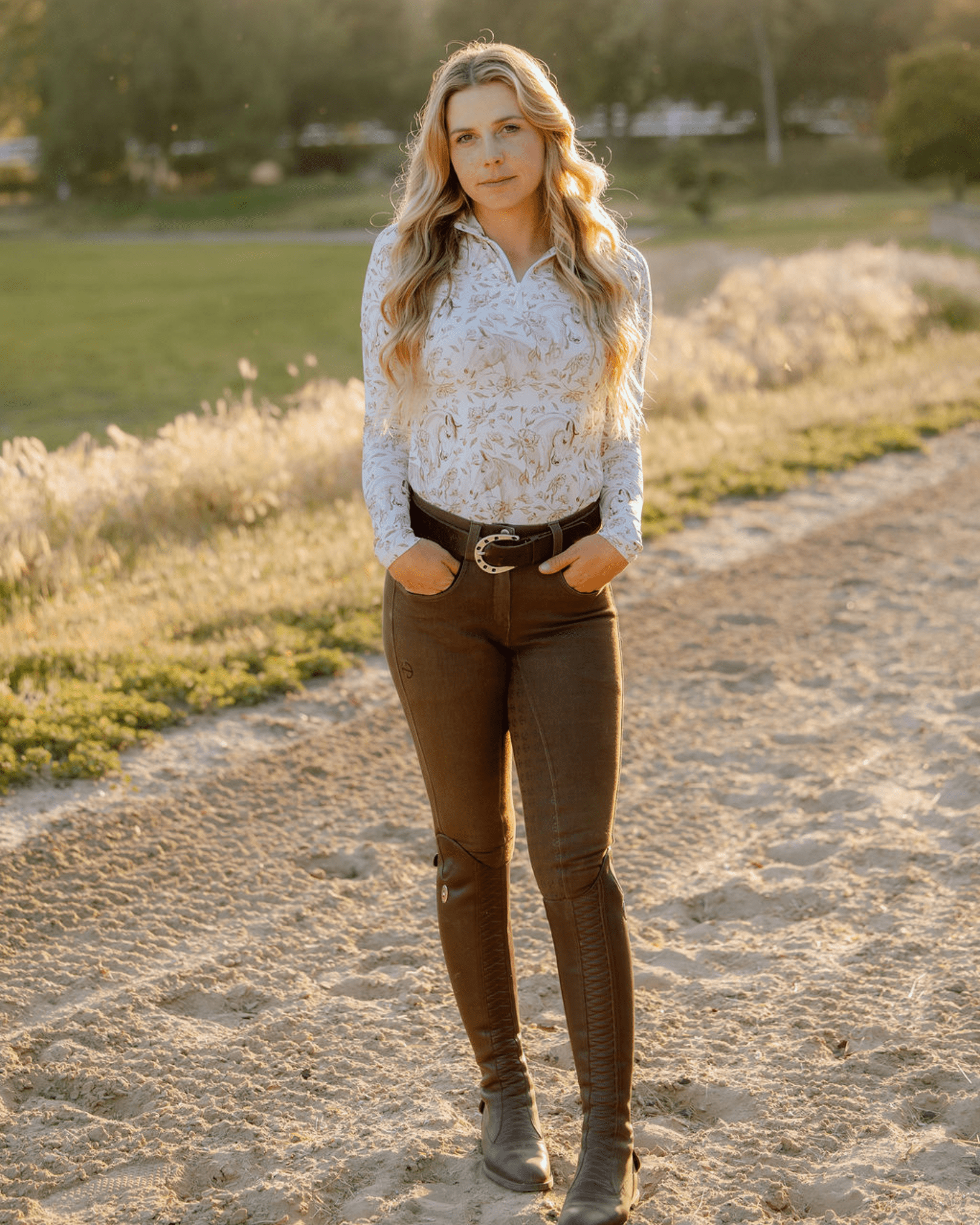 Deinhardt Designs Connection Collection SEPIA Long Sleeve Signature Sunshirt - Equiluxe Tack