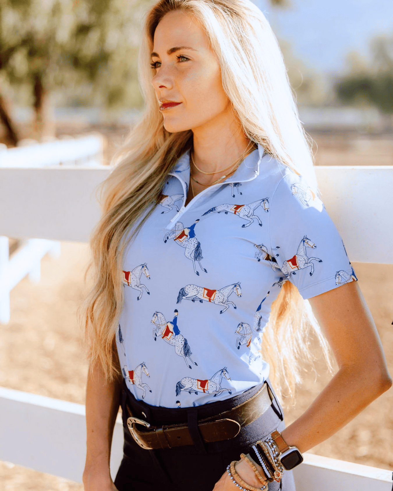 Deinhardt Designs Connection Collection VOGUE Short Sleeve Signature Sunshirt - Equiluxe Tack