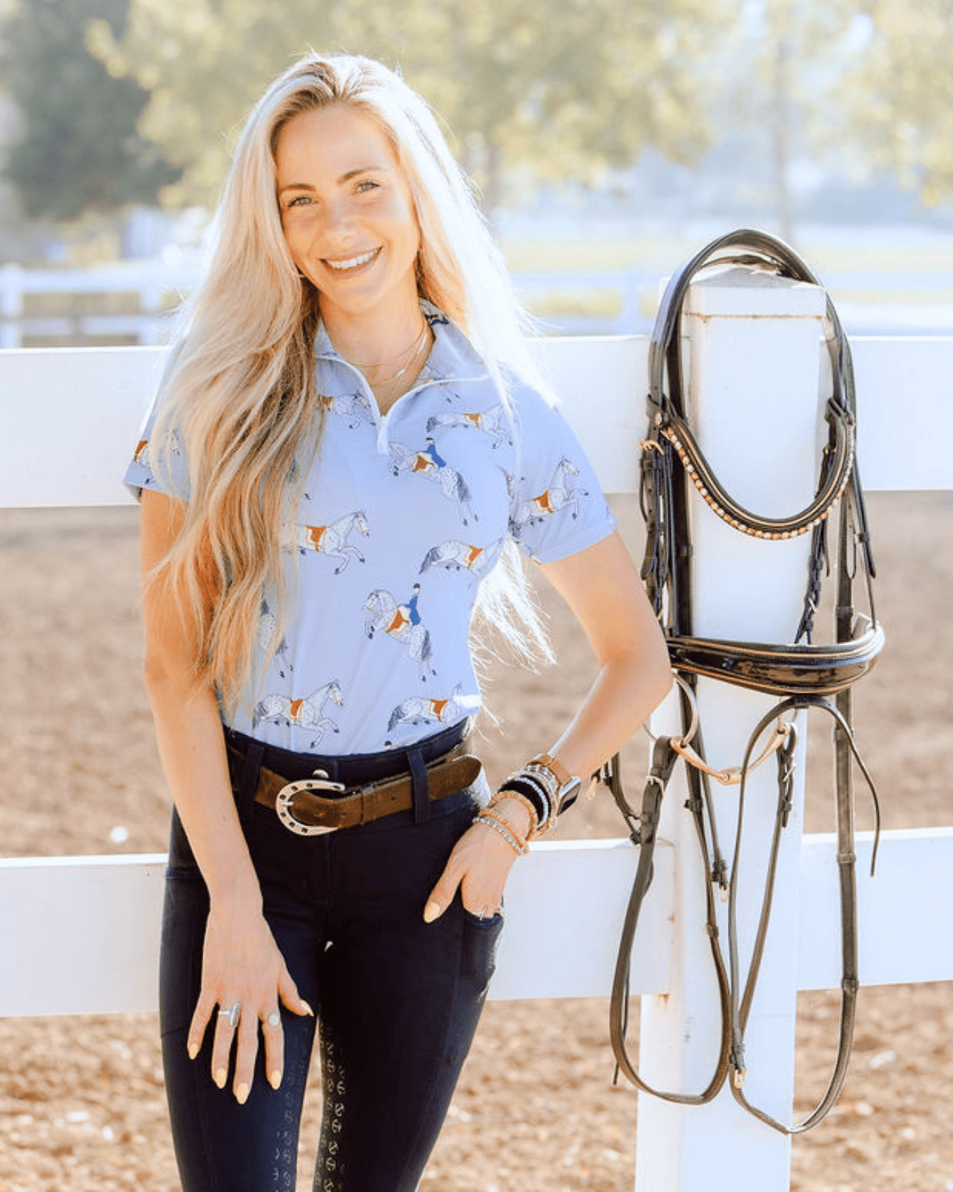 Deinhardt Designs Connection Collection VOGUE Short Sleeve Signature Sunshirt - Equiluxe Tack