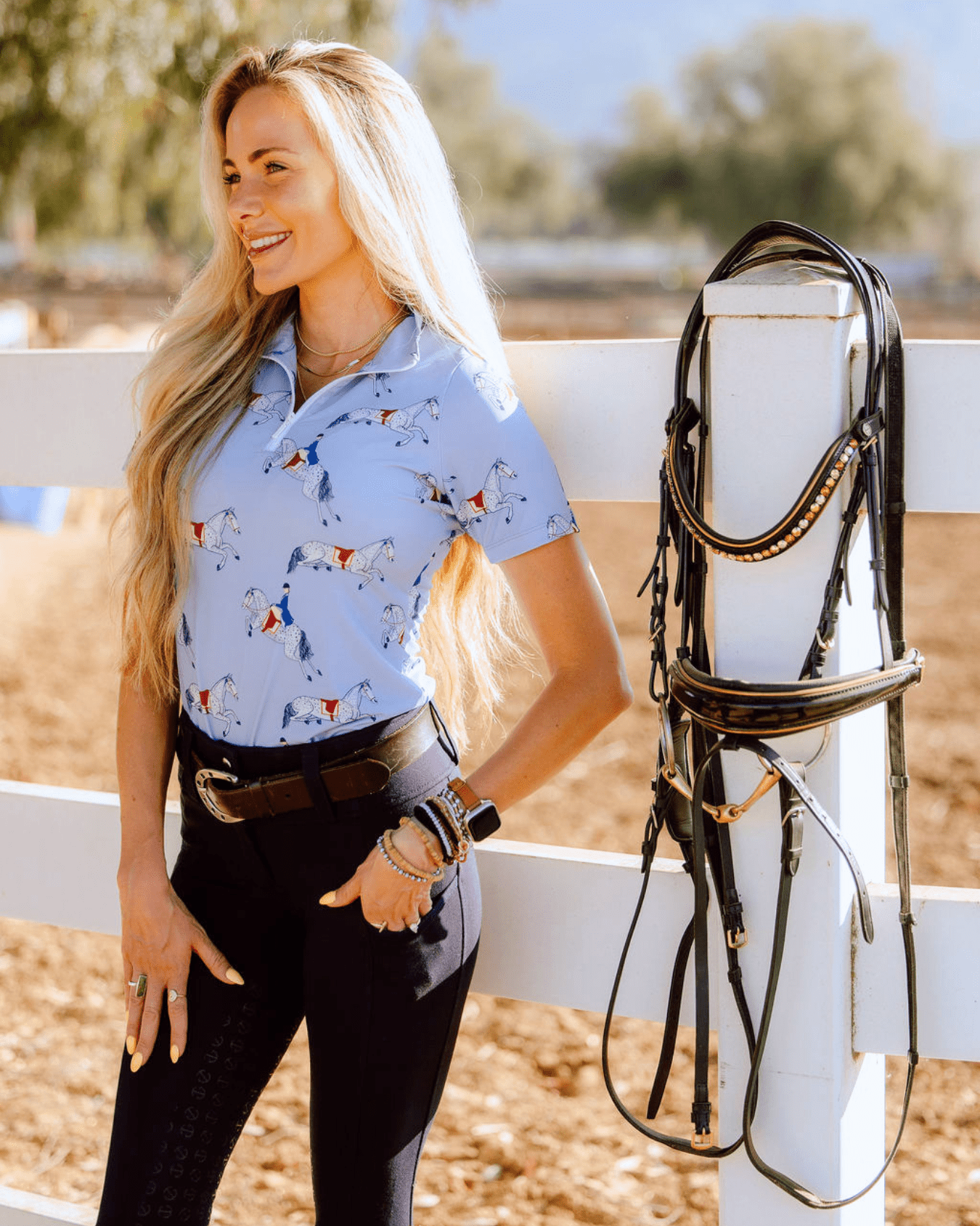 Deinhardt Designs Connection Collection VOGUE Short Sleeve Signature Sunshirt - Equiluxe Tack