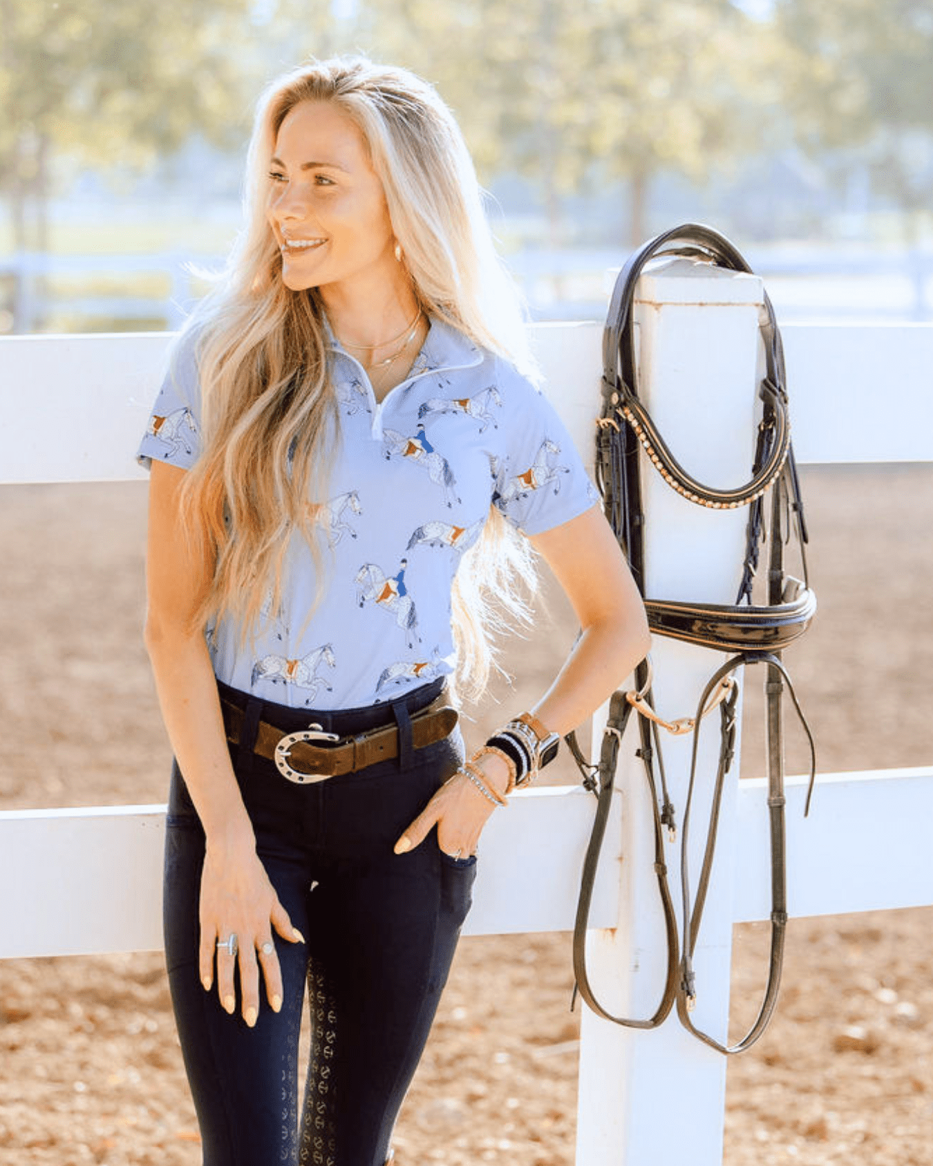 Deinhardt Designs Connection Collection VOGUE Short Sleeve Signature Sunshirt - Equiluxe Tack