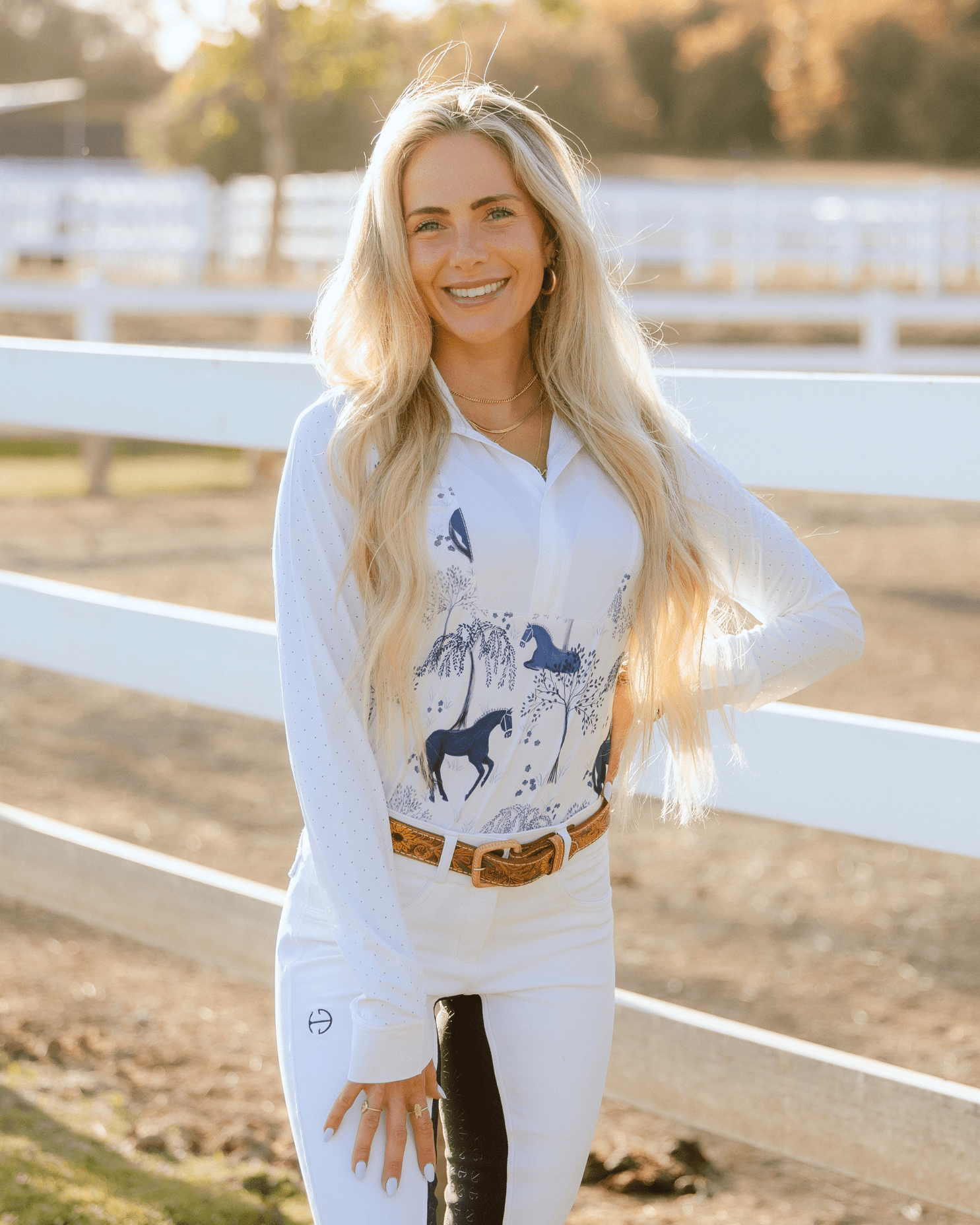 Deinhardt Designs Long Sleeve Capriole Competition Shirt - ELOISE - Equiluxe Tack
