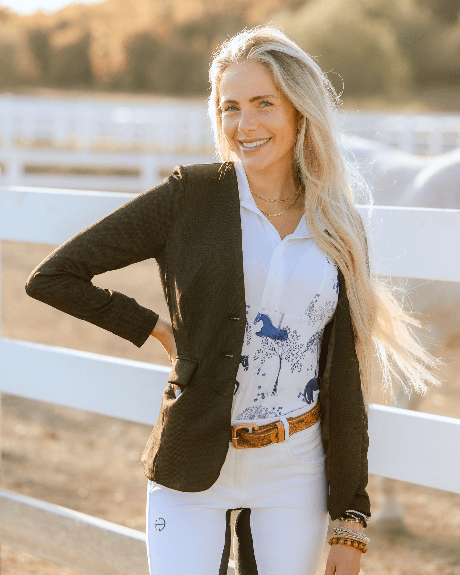 Deinhardt Designs Long Sleeve Capriole Competition Shirt - ELOISE - Equiluxe Tack