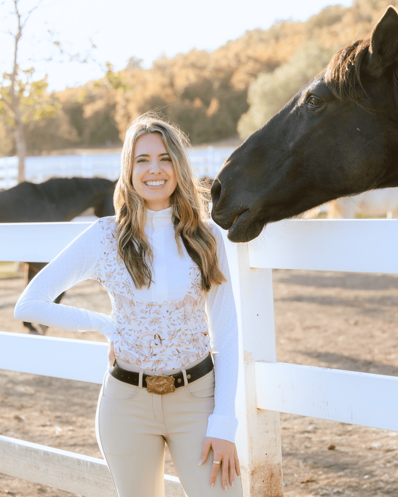 Deinhardt Designs Long Sleeve Capriole Competition Shirt - SEPIA - Equiluxe Tack
