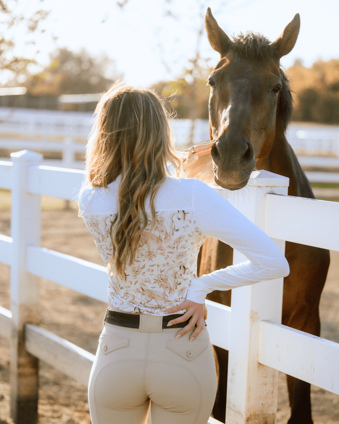 Deinhardt Designs Long Sleeve Capriole Competition Shirt - SEPIA - Equiluxe Tack