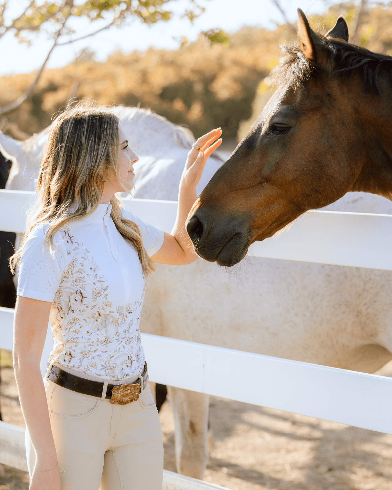 Deinhardt Designs Short Sleeve Capriole Competition Shirt - SEPIA - Equiluxe Tack