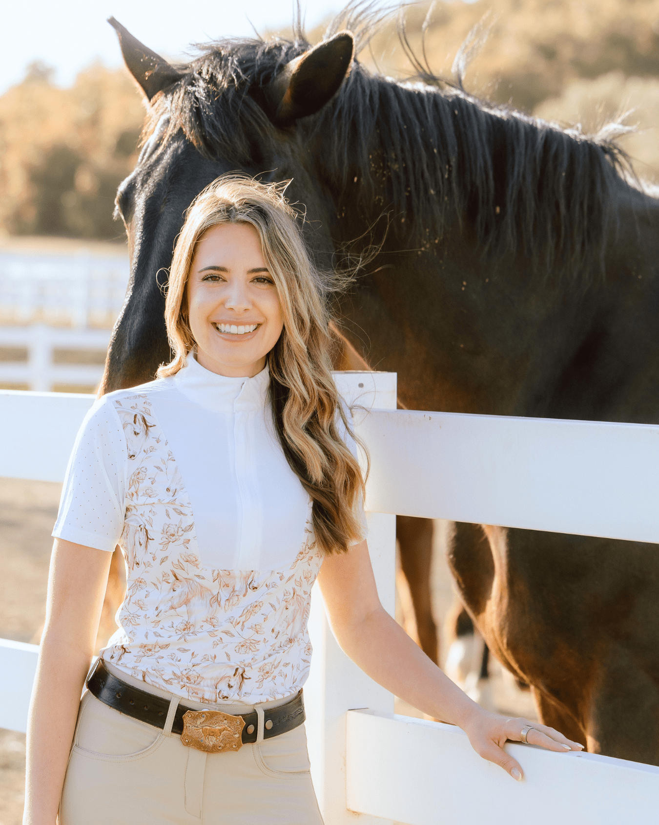 Deinhardt Designs Short Sleeve Capriole Competition Shirt - SEPIA - Equiluxe Tack