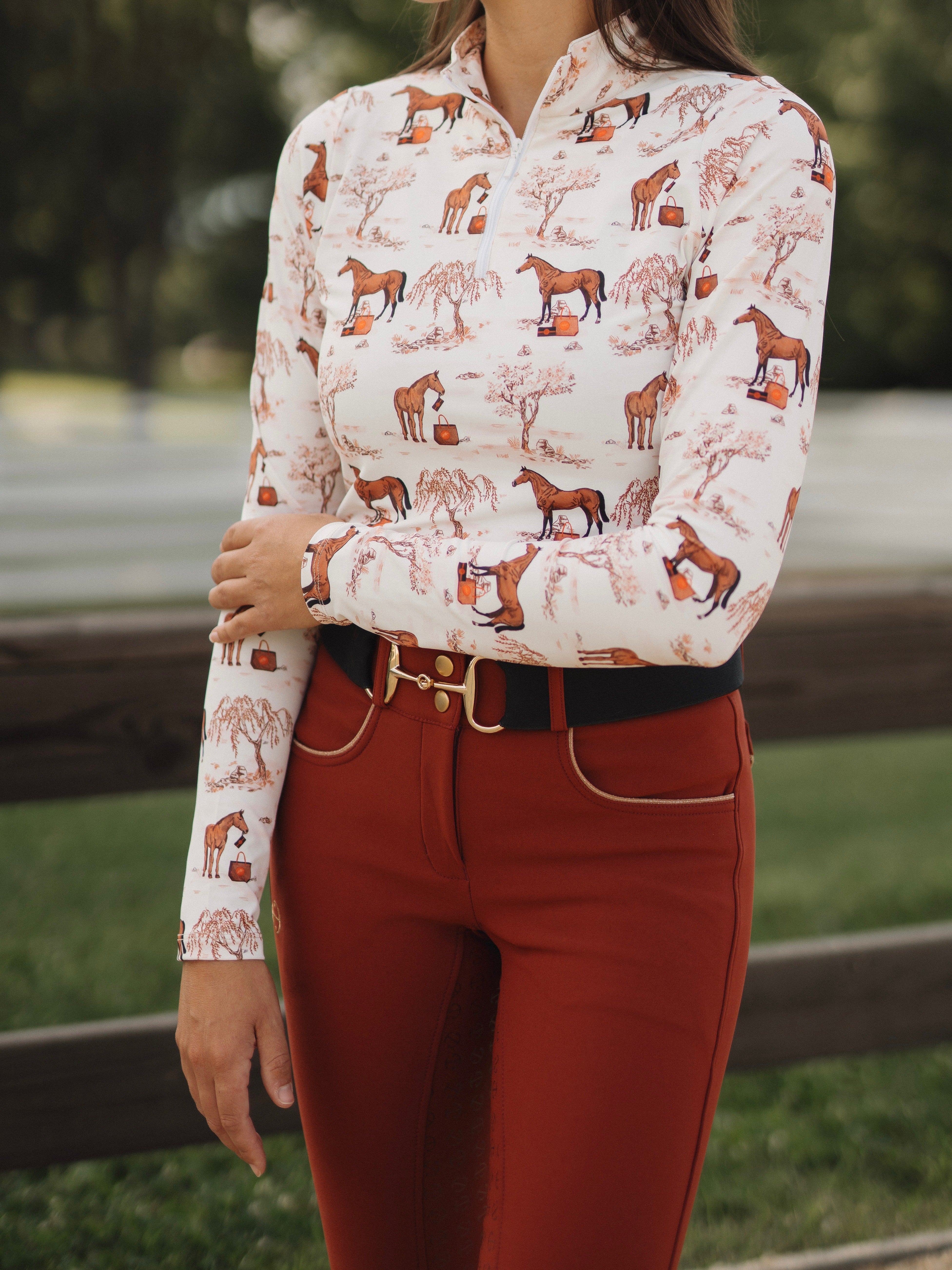 Deinhardt Designs x Tucker Tweed® TOILE Long Sleeve Sunshirt - Deinhardt Designs - Equiluxe Tack