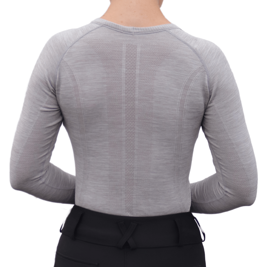 Divine Eq Athletic Long Sleeve Shirt - Gray - Divine Equestrian - Equiluxe Tack