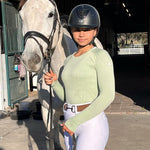 Divine Eq Athletic Long Sleeve Shirt - Mint Green - Divine Equestrian - Equiluxe Tack