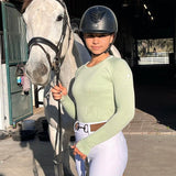 Divine Eq Athletic Long Sleeve Shirt - Mint Green - Divine Equestrian - Equiluxe Tack