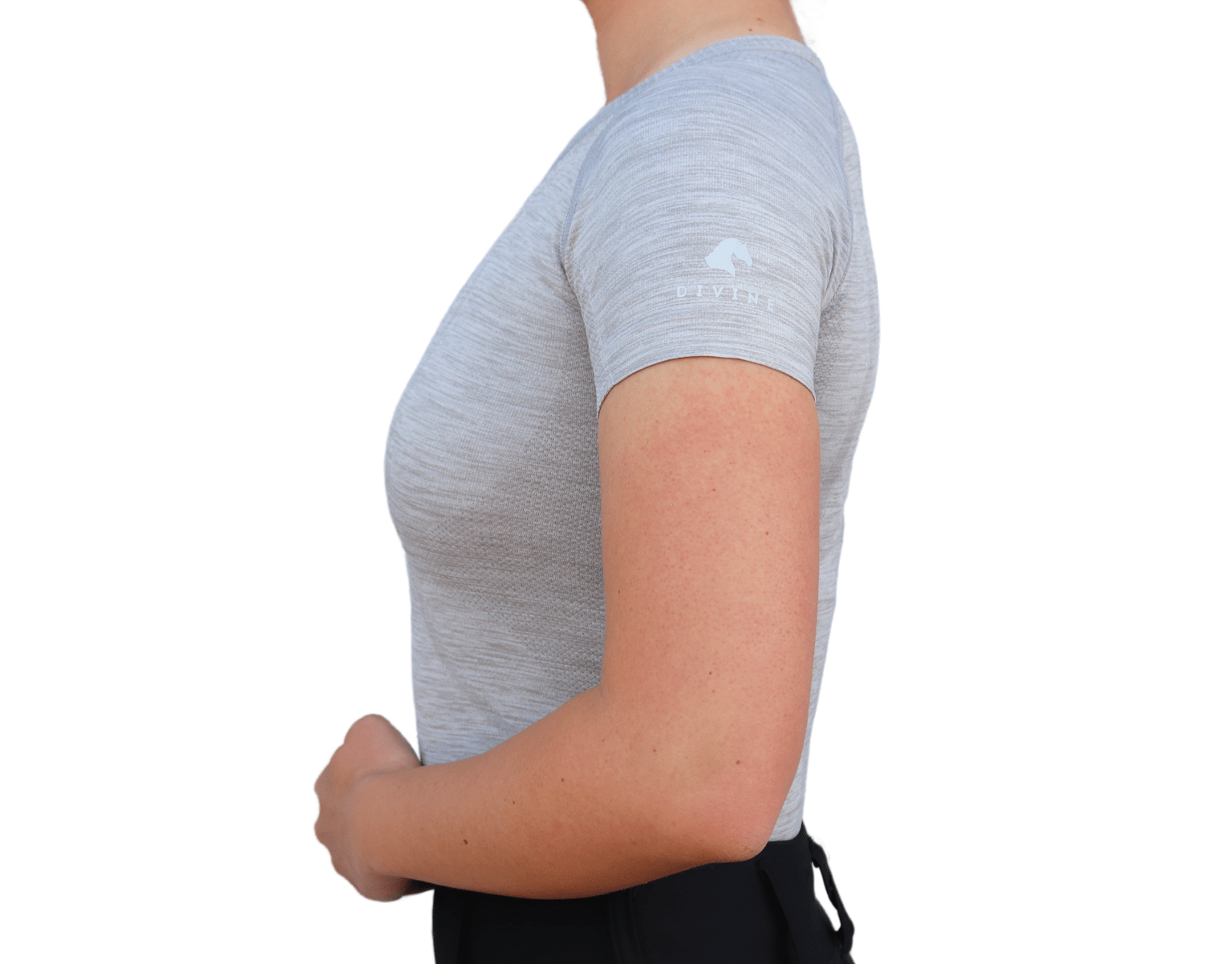 Divine Eq Athletic Short Sleeve Shirt - Gray - Divine Equestrian - Equiluxe Tack