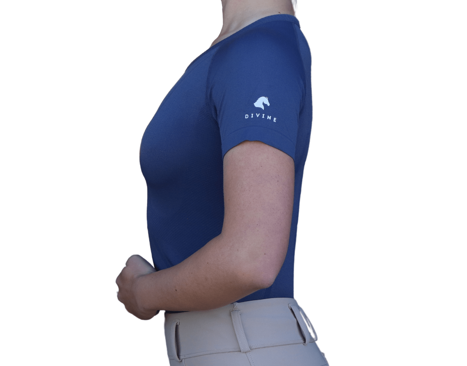 Divine Eq Athletic Short Sleeve Shirt - Navy - Divine Equestrian - Equiluxe Tack