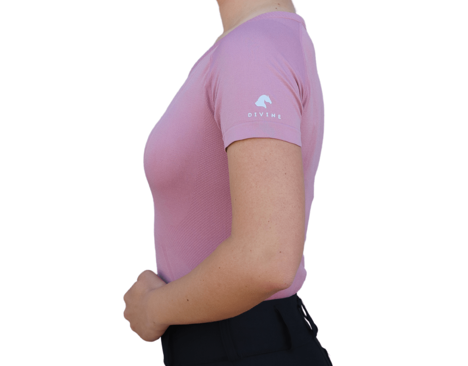 Divine Eq Athletic Short Sleeve Shirt - Pink - Divine Equestrian - Equiluxe Tack