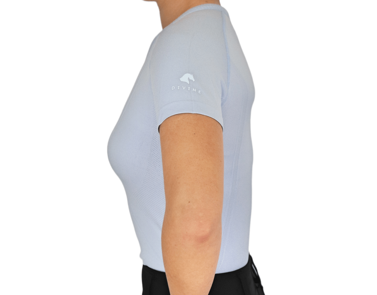 Divine Eq Athletic Short Sleeve Shirt - Sky Blue - Divine Equestrian - Equiluxe Tack