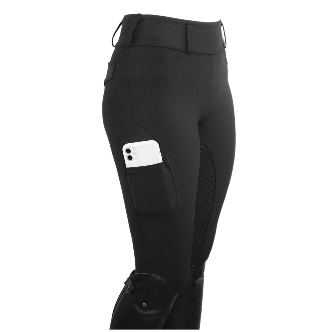 Divine Eq Comfort Grip Leggings - Black - Divine Equestrian - Equiluxe Tack