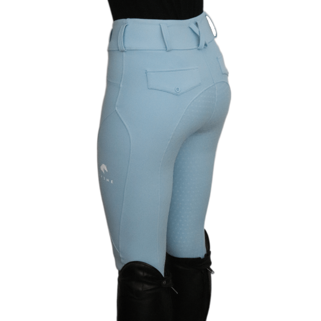 Divine Eq Comfort Grip Leggings - Sky Blue - Divine Equestrian - Equiluxe Tack