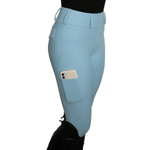 Divine Eq Comfort Grip Leggings - Sky Blue - Divine Equestrian - Equiluxe Tack