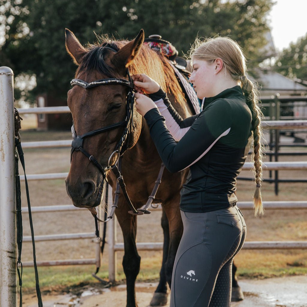 Divine Eq Sweet Lady Sun Shirt - Black - Divine Equestrian - Equiluxe Tack