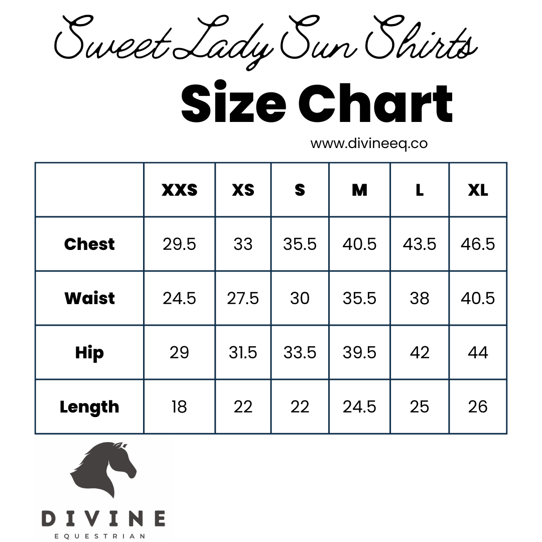 Divine Eq Sweet Lady Sun Shirt - Black - Divine Equestrian - Equiluxe Tack