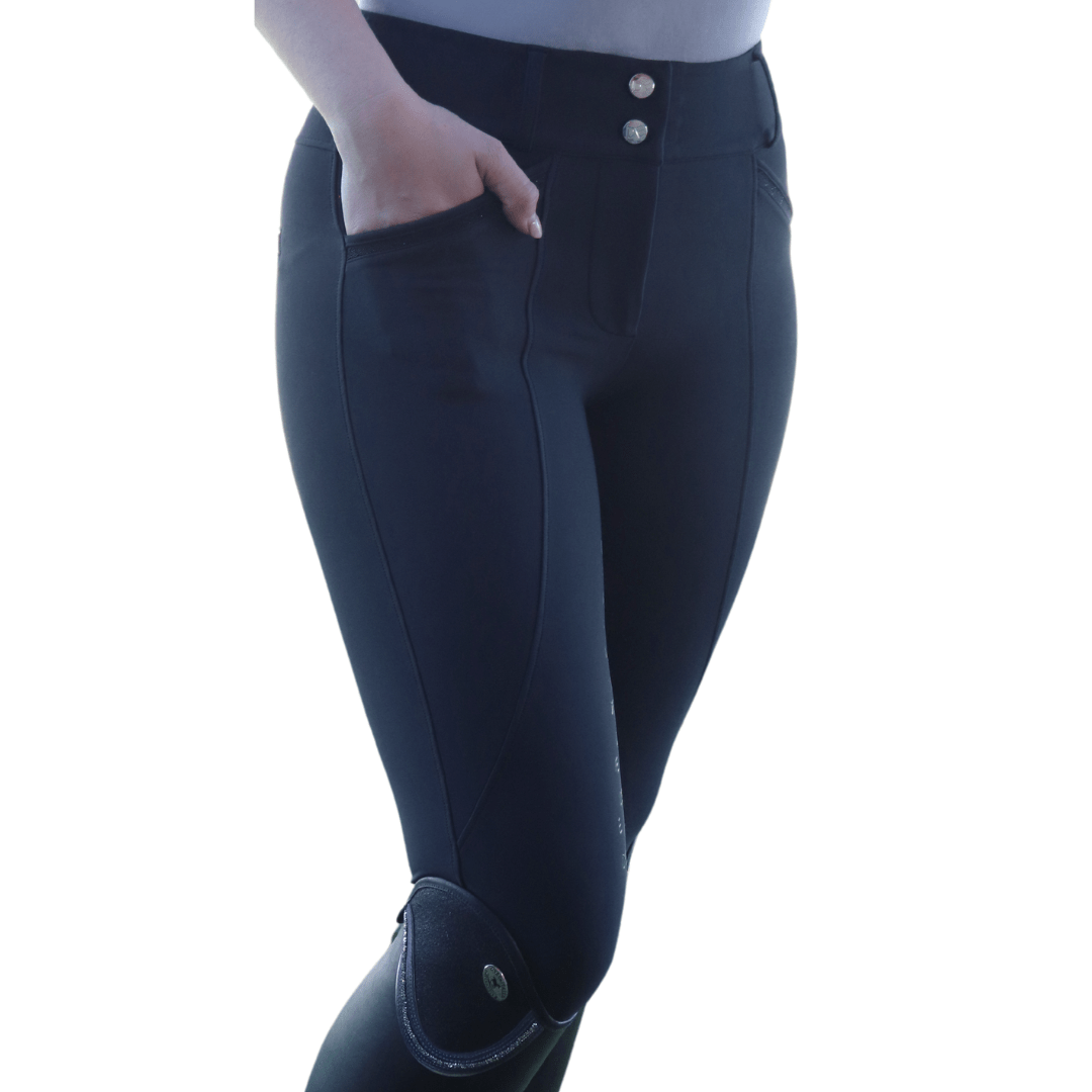 Divine Equestrian Dignified Competition Breeches - Black - Divine Equestrian - Equiluxe Tack