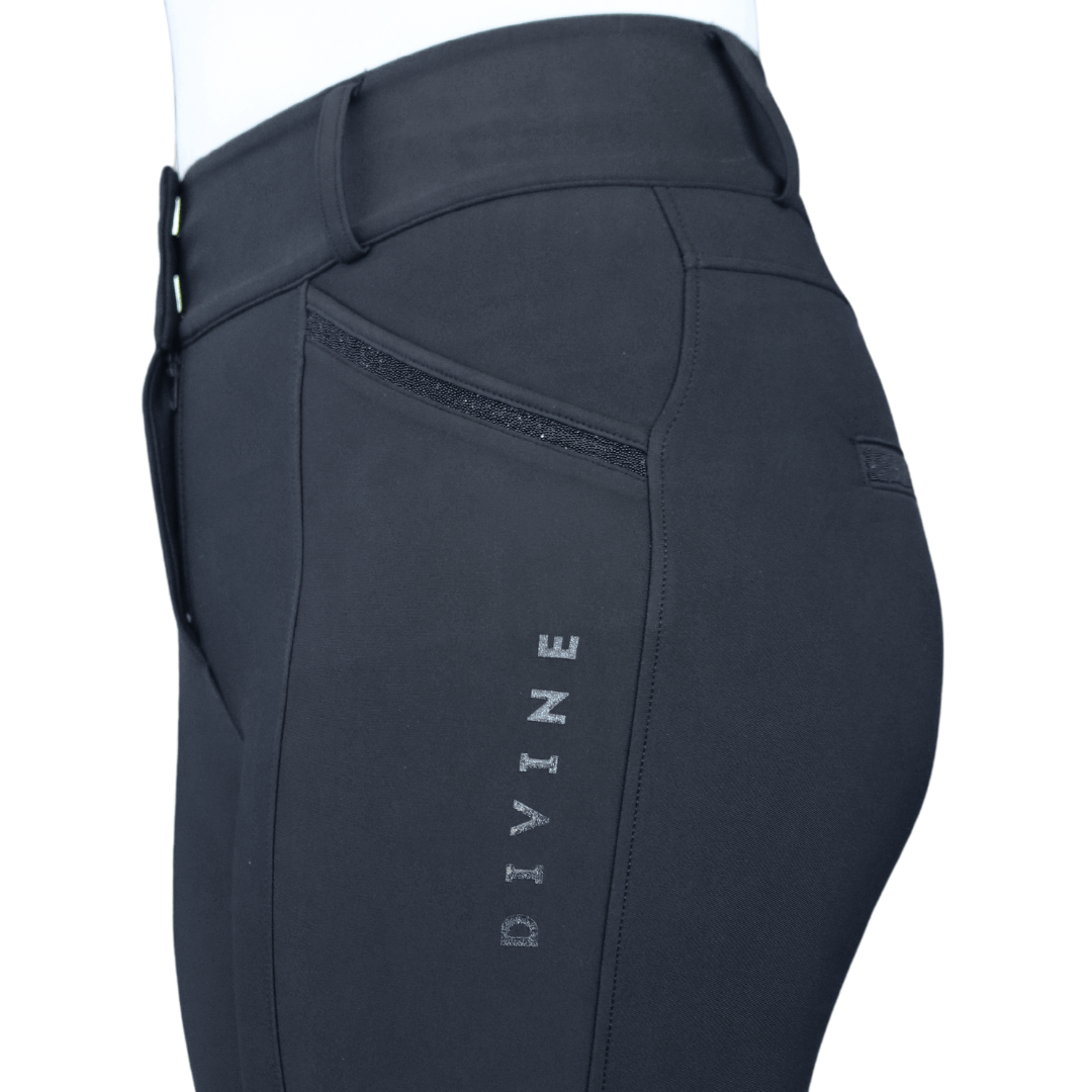 Divine Equestrian Dignified Competition Breeches - Black - Divine Equestrian - Equiluxe Tack