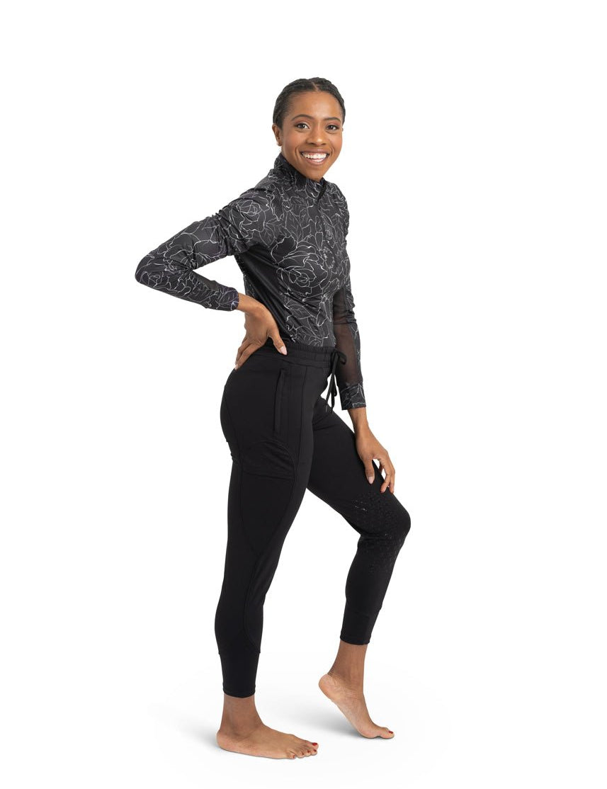 Drawstring Breeches in Black - CorrectConnect - Equiluxe Tack