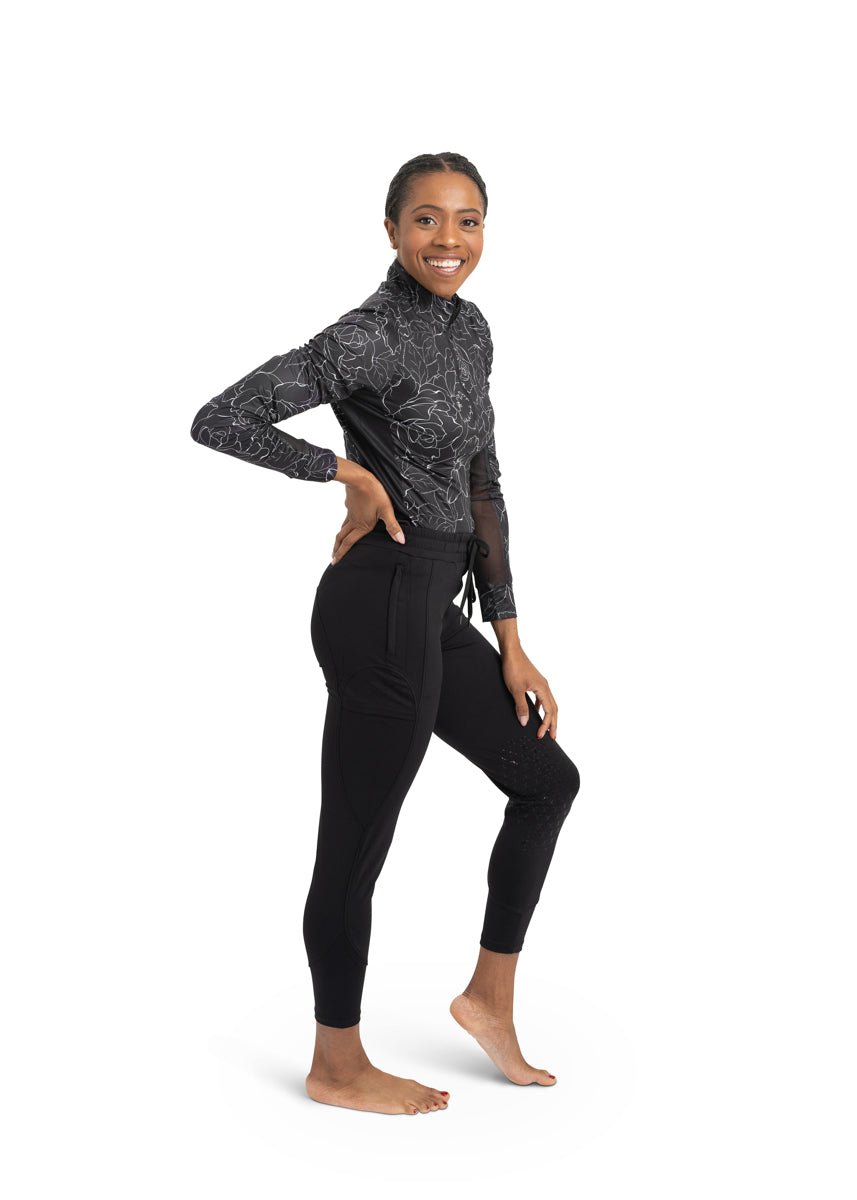 Drawstring Breeches in Black - CorrectConnect - Equiluxe Tack